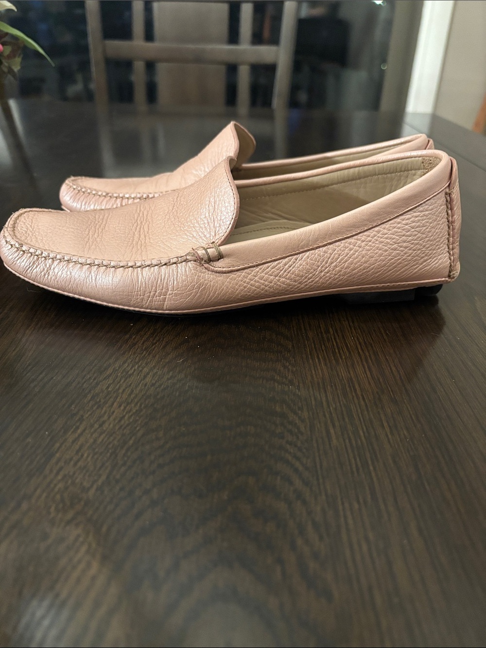 Cole Haan Blush Pink Pebbled Leather Loafers | Size 6B - Picture 4 of 10